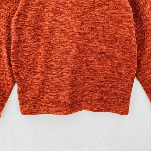 Eddie Bauer Fleece Sweater Mens Medium Ascent Quarter Zip Orange - Picture 10 of 11